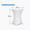 FUNDA PARA MESA DE COCTEL 110X80 BLANCA SUNGARDEN