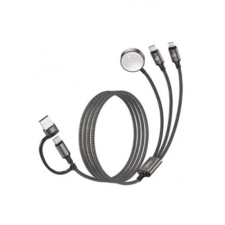 CABLE USB-A/C 3 EN 1 2X USB-C Y CARGADOR MAGNETICO PARA SMARTWATCH CX040 XO