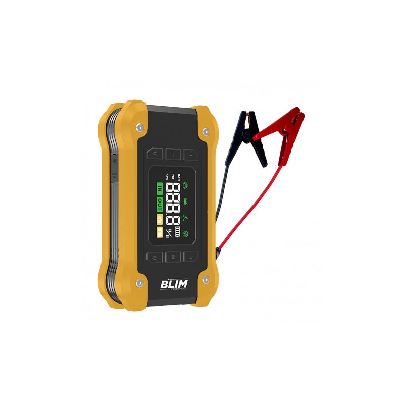 ARRANCADOR BATERIAS 4 EN 1 CON COMPRESOR Y POWERBANK 16.000 MAH BLIM