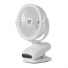 VENTILADOR PORTATIL TIPO CLIP 6" OSCILANTE CON LUZ LED Y BATERÍA MUVIP