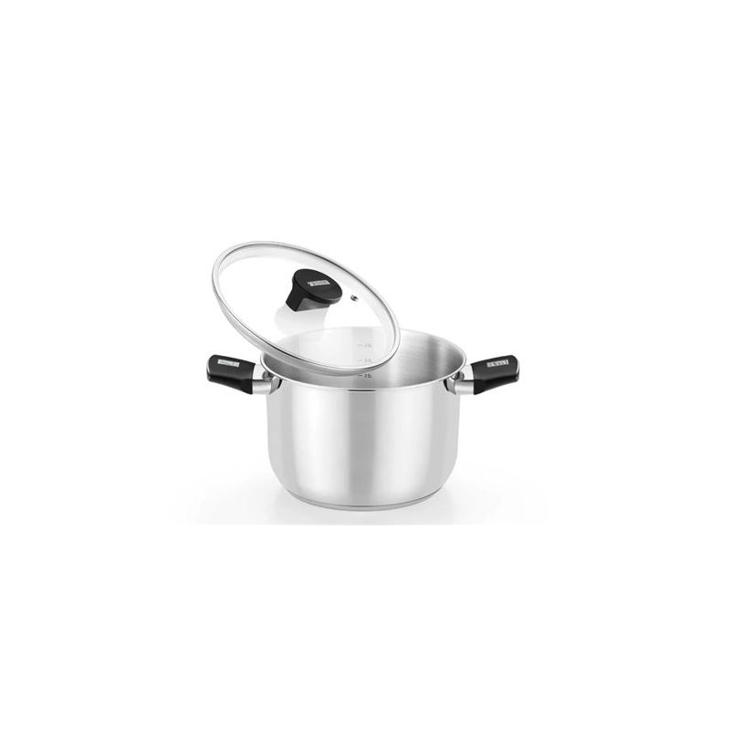 OLLA DE ACERO INOX CON TAPA DE CRISTAL 22CM ELITE MONIX