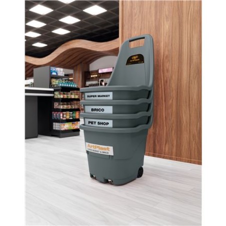 CESTA DE LA COMPRA CON RUEDAS POLYPROPILENO ARTPLAST