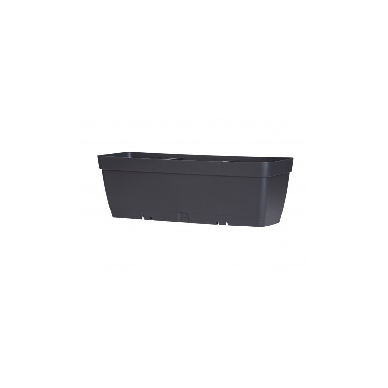 MACETA RECTANGULAR 50CM ANTRACITA CON DEPOSITO DE AGUA ARTPLAST