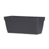 MACETA RECTANGULAR 40CM ANTRACITA CON DEPOSITO DE AGUA ARTPLAST