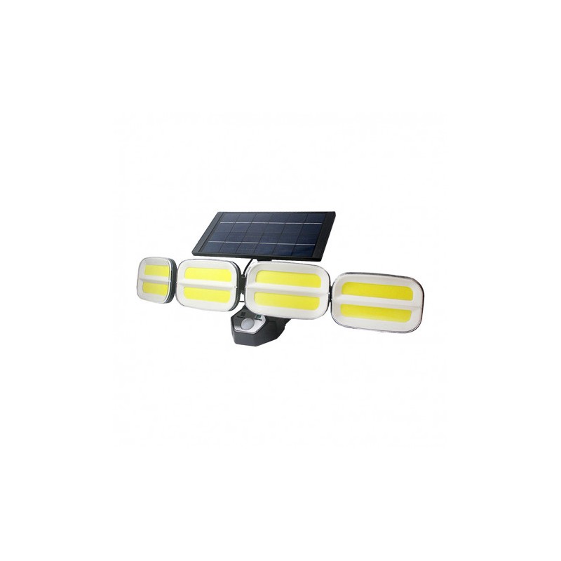 FOCO SOLAR CUÁDRUPLE CON SENSOR 800LM ELBAT