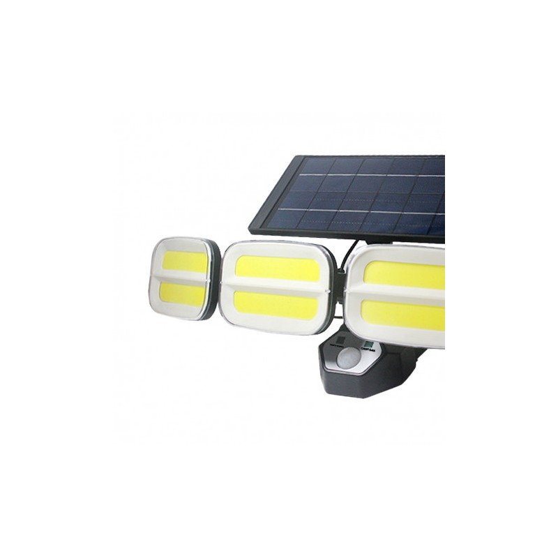 FOCO SOLAR CUÁDRUPLE CON SENSOR 800LM...