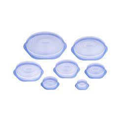 SET 10 TAPAS DE SILICONA PROTECCION ALIMENTOS MONIX - M329015