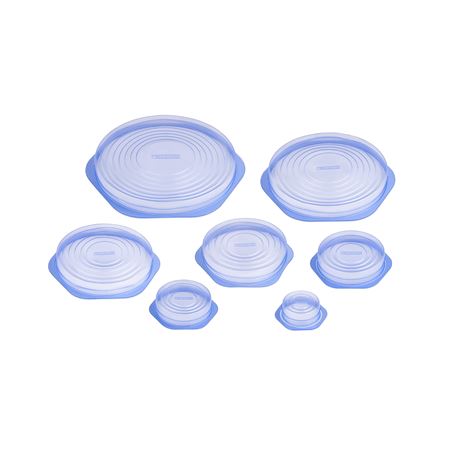 SET 10 TAPAS DE SILICONA PROTECCION ALIMENTOS MONIX - M329015