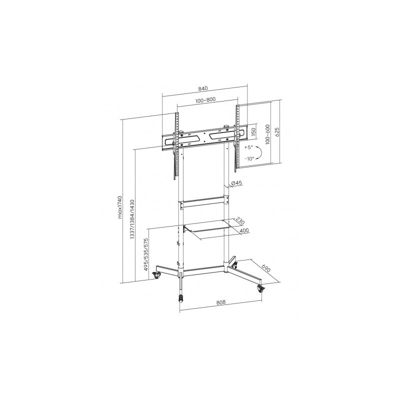SOPORTE DE SUELO TV 55" - 100" CROMAD