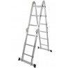 ESCALERA ALUMINIO ARTICULADA 3X4 PLATAFORMA MADER