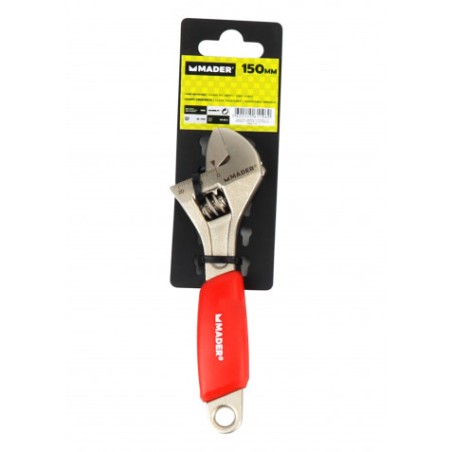 LLAVE INGLESA 6"- 150MM MANGO RECUBIERTO ROJO MADER