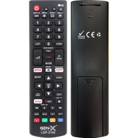 MANDO UNIVERSAL PEQUEÑO PARA TELEVISORES LG LGG-2102 GEN-X