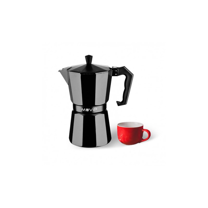 CAFETERA 1 TAZA ALUMINIO NEGRO MATE...