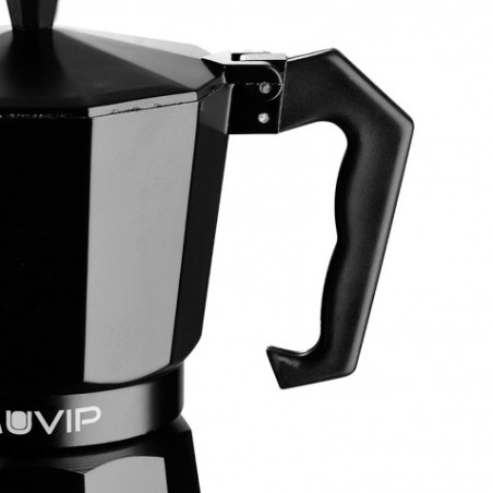 CAFETERA 1 TAZA ALUMINIO NEGRO MATE ANTIADHERENTE MUVIP