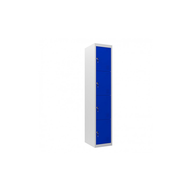 TAQUILLA METÁLICA 4 PUERTAS 1800X300X500MM AZUL CROMAD