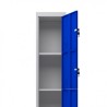 TAQUILLA METÁLICA 4 PUERTAS 1800X300X500MM AZUL CROMAD