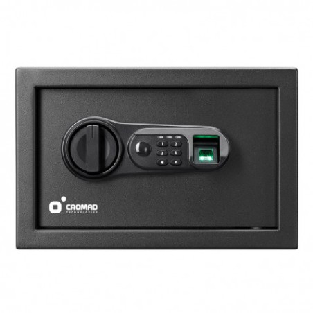 CAJA FUERTE ELECTRÓNICA CON DETECTOR DE HUELLA 200X310X200MM CROMAD