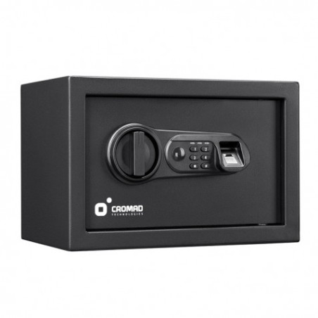 CAJA FUERTE ELECTRÓNICA CON DETECTOR DE HUELLA 200X310X200MM CROMAD