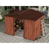 CASETA DE METAL | PUERTAS CORREDERAS 304.5X243X214.5 (7.4M2) EFECTO MADERA