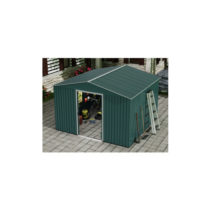 CASETA DE METAL | PUERTAS CORREDERAS 300X304.5X214.5CM (9.14M2) VERDE SUNGA