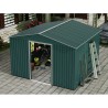 CASETA DE METAL | PUERTAS CORREDERAS 300X304.5X214.5CM (9.14M2) VERDE SUNGA