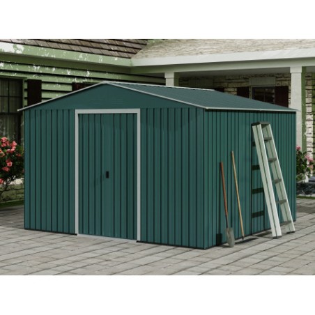 CASETA DE METAL | PUERTAS CORREDERAS 300X304.5X214.5CM (9.14M2) VERDE SUNGA