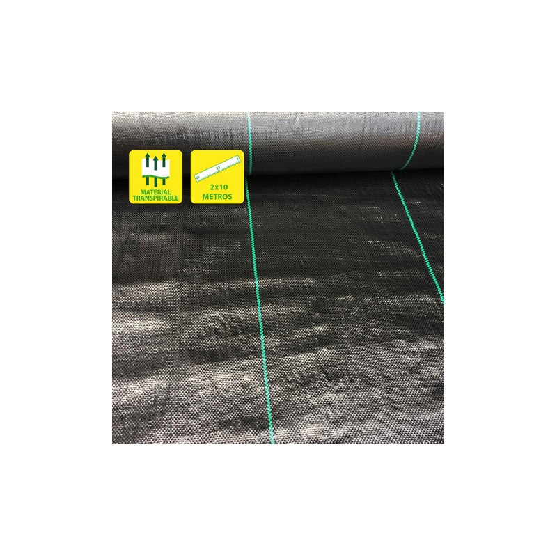 MALLA ANTIHIERBAS NEGRA 100GR 2X10M...
