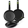 PACK 3 SARTENES ALUMINIO FORJADO 18/22/26 CM GREEN MONIX - M481241