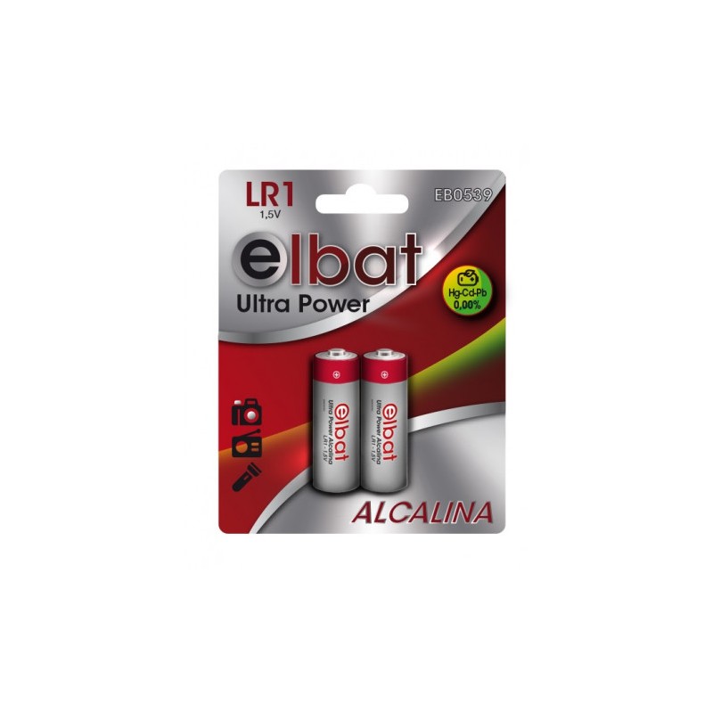 PACK 2 PCS PILAS ALCALINAS LR1 ELBAT