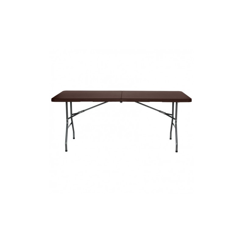 MESA DE RESINA PLEGABLE EFECTO RATÁN...