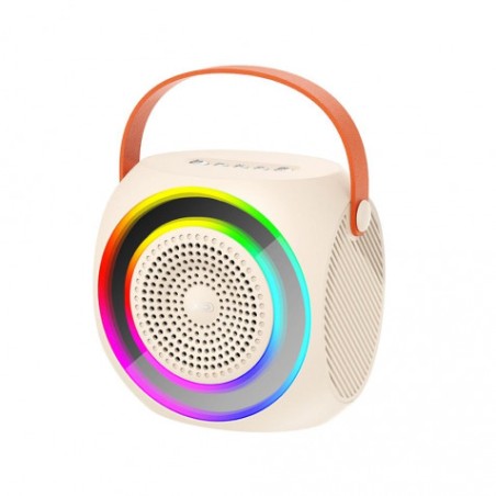 ALTAVOZ BLUETOOTH F42 + MICRÓFONO + EFECTOS LED BLANCO XO