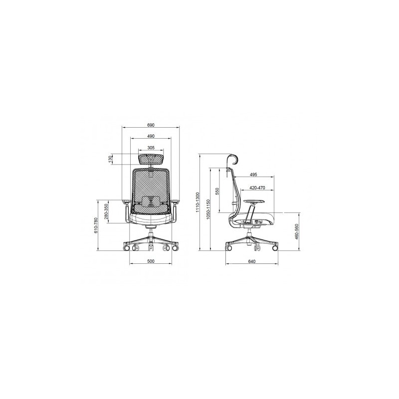 SILLA OFICINA GAMA SENIOR SE9000 CROMAD