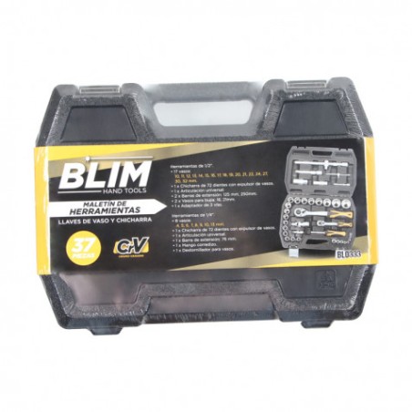 MALETIN HERRAMIENTAS C.V. 37 PCS 1/2" BLIM