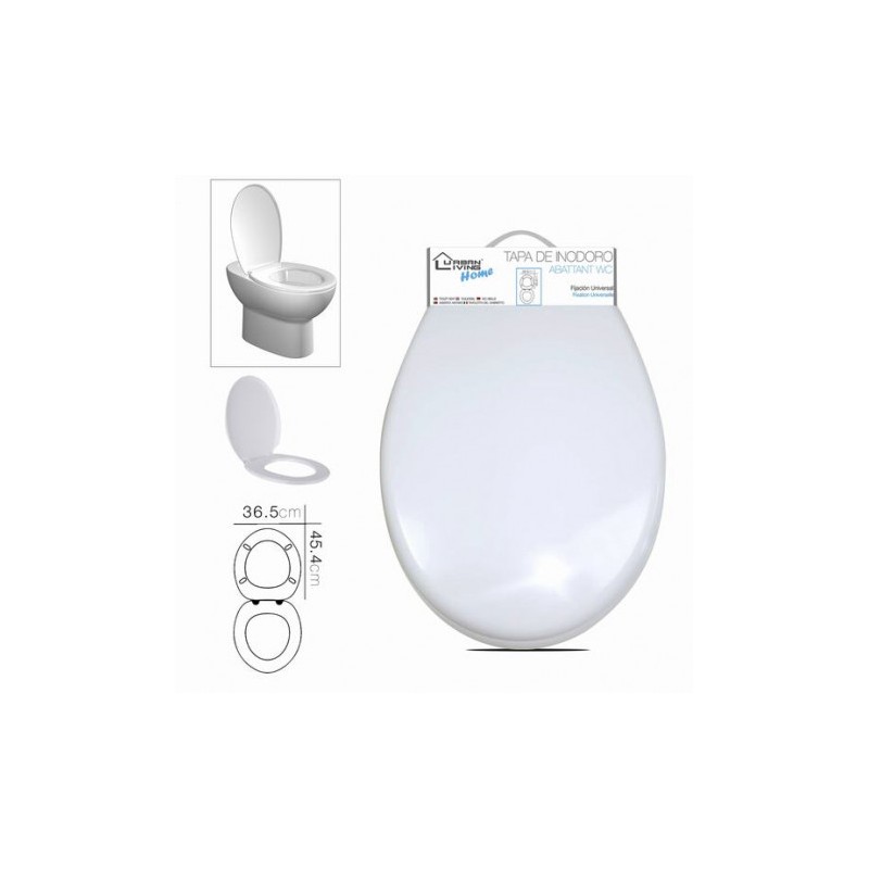 TAPA INODORO BLANCA 45X26CM URBAN LIVING