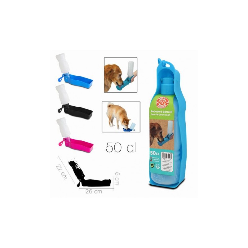 BEBEDERO PORTATIL PARA MASCOTAS 500ML