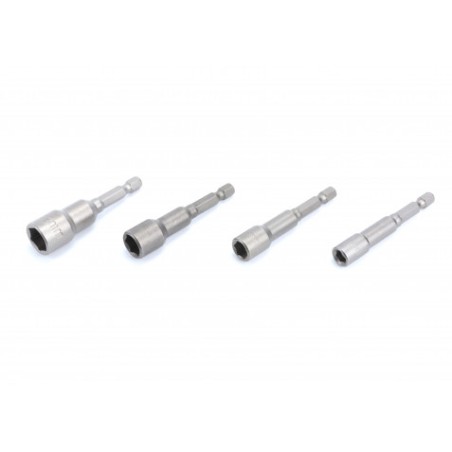 JUEGO DE 4 LLAVES DE VASOS MAGNÉTICO 1/4" MADER