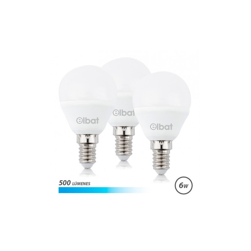PACK 3 BOMBILLAS LED G45 | 6W | 500LM...