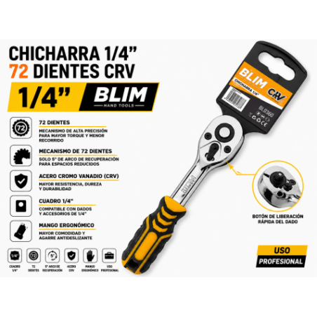CHICHARRA 1/4" 72 DIENTES CRV BLIM