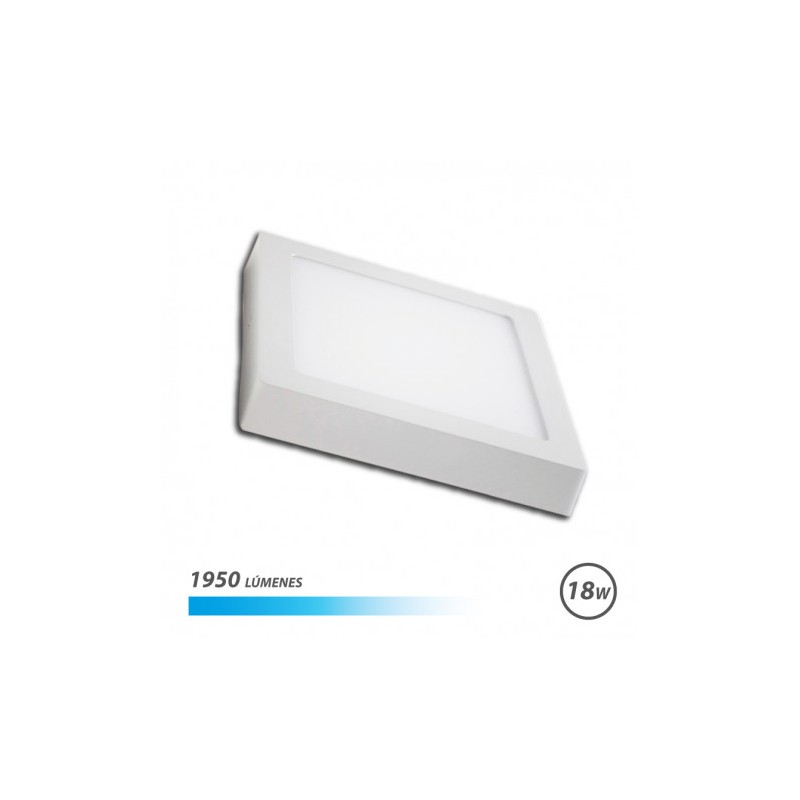 DOWNLIGHT CUADRADO SOBRE PARED LED 18W 1950LM LUZ FRIA ELBAT