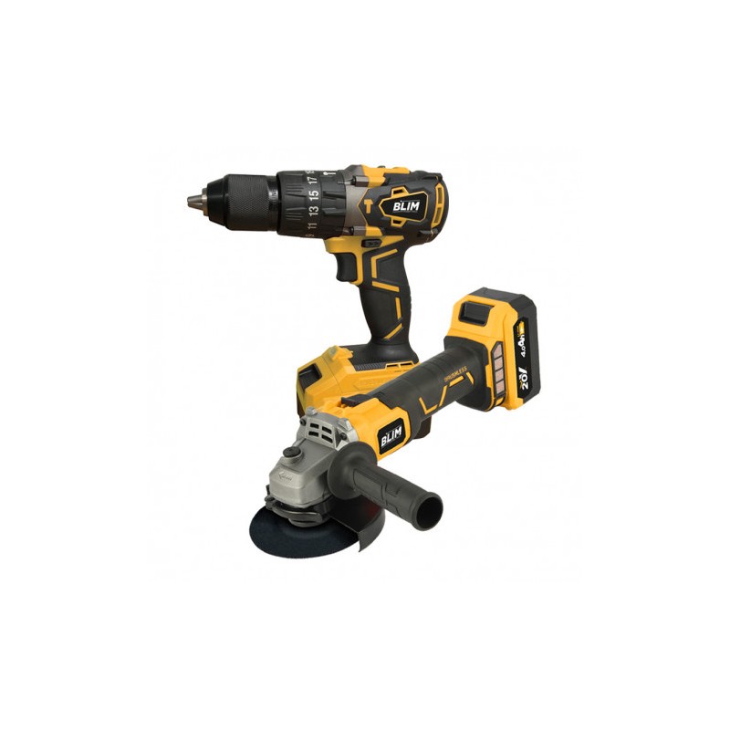 PACK 20V TALADRO PERCUTOR+RADIAL...