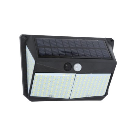APLIQUE LED SOLAR 250LM ILUMINACIÓN 3 CARAS NEGRO ELBAT