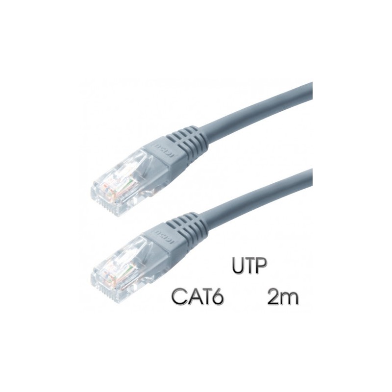 CABLE DE RED UTP CAT 6 2M GRIS CLARO...