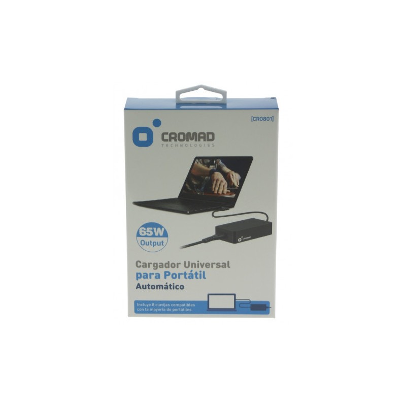 CARGADOR UNIVERSAL AUTOMÁTICO 65W CROMAD