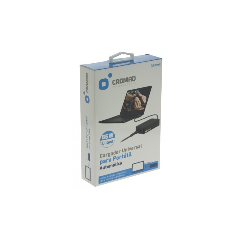CARGADOR UNIVERSAL AUTOMÁTICO 65W CROMAD