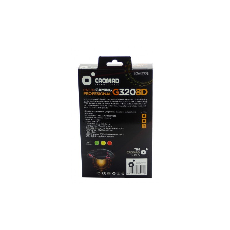 RATON GAMING G320 8D PROFESIONAL CROMAD