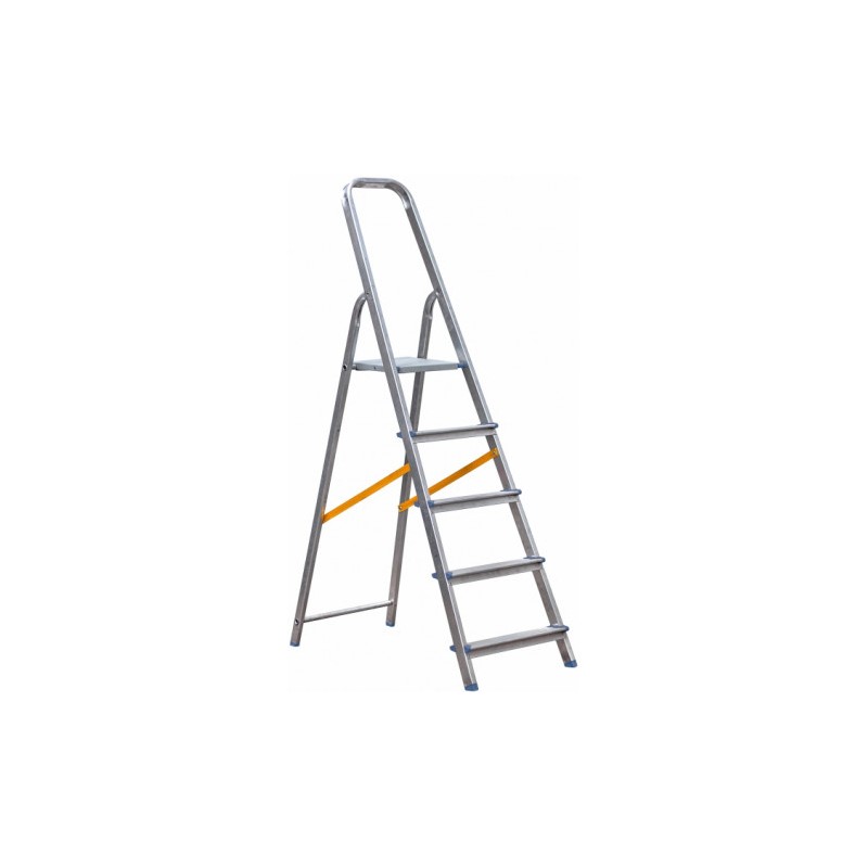 ESCALERA ALUMINIO 5 PELDAÑOS MADER