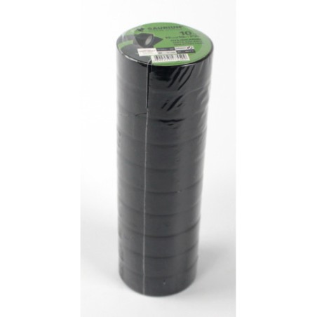 CINTA AISLANTE 10 PCS 10MX19MM NEGRA SAURIUM