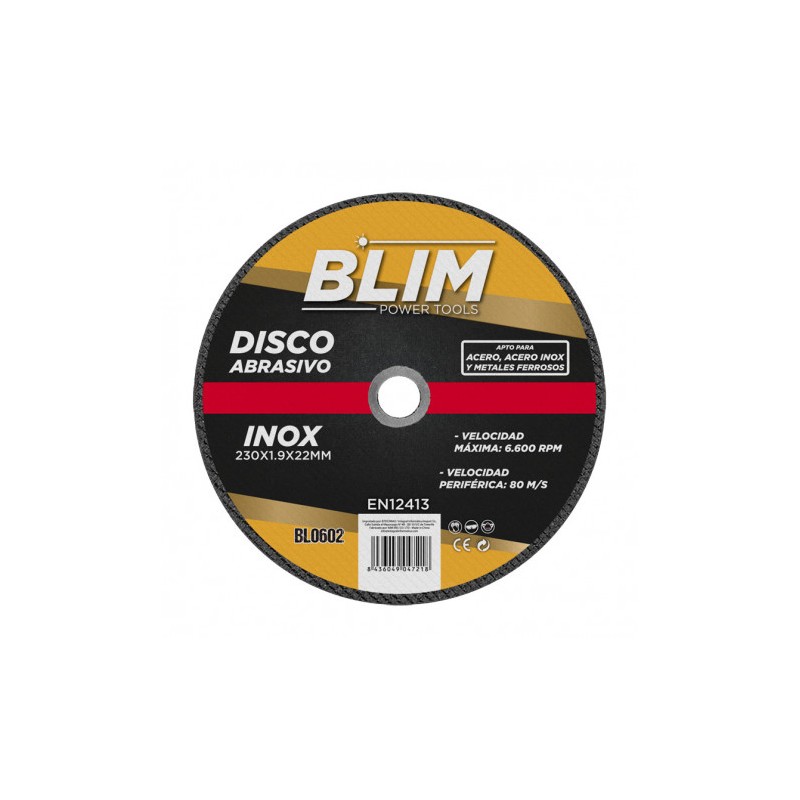 DISCO ABRASIVO INOX 230X1.9X22MM BLIM