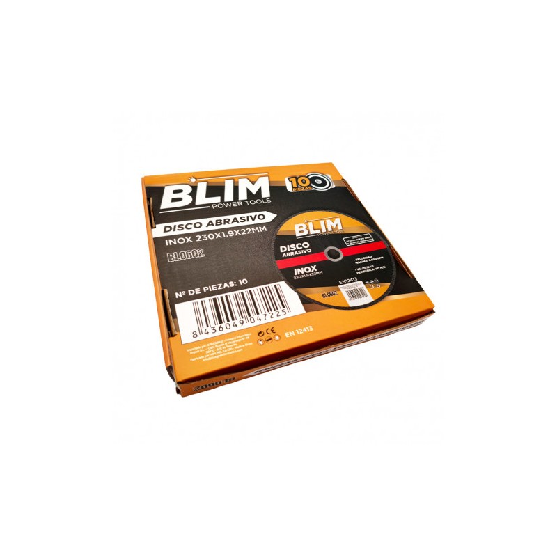 DISCO ABRASIVO INOX 230X1.9X22MM BLIM