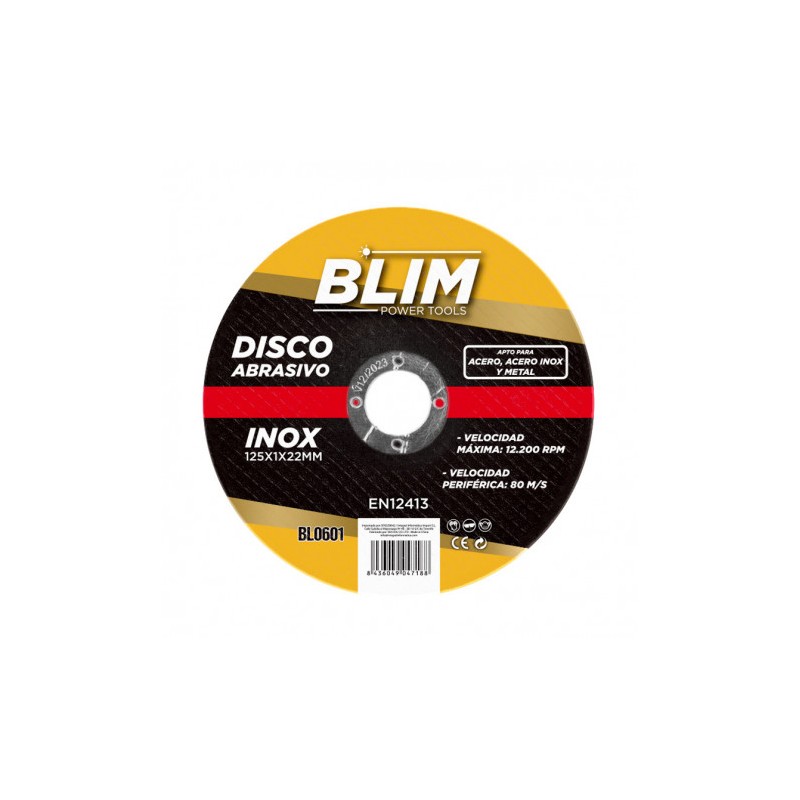 DISCO ABRASIVO INOX 125X1X22MM BLIM